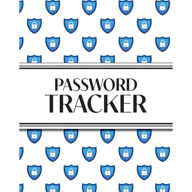 XL Large Print Password Tracker (Lock Shield Blue): 8"x10" 450+ Alphabetical Password Logbook for Easy Organization; Perfect for Seniors with its 16 p