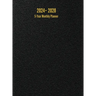 2024 - 2028 5-Year Monthly Planner: 60-Month Calendar (Black) - Large