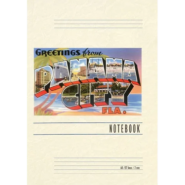 Vintage Lined Notebook Greetings from Panama City, Florida