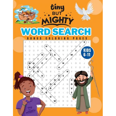 Tiny But Mighty Bible Activity Book For Kids: 100+ Christian Word Searches and Coloring Pages, Ages 6 to 11