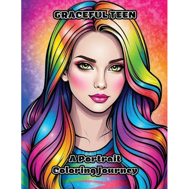 Graceful Teen: A Portrait Coloring Journey