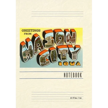 Vintage Lined Notebook Greetings from Mason City