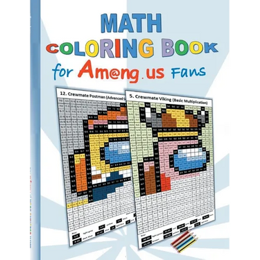 Math Coloring Book for Am@ng.us Fans: drawing, multiplication tables, basics, addition, subtraction, division, App, computer, pc, game, apple, videoga