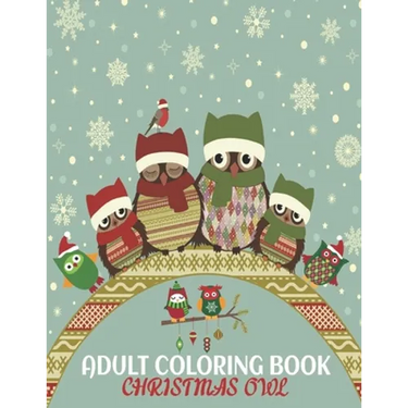 Adult Coloring Book Christmas Owl: coloring book perfect gift idea for Christmas owl lover men, women, girls, boys, family and friends.