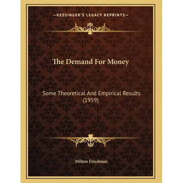 The Demand For Money: Some Theoretical And Empirical Results (1959)