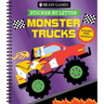Brain Games - Sticker by Letter: Monster Trucks: Includes 1 Foil Sticker Sheet to Complete Each Image!