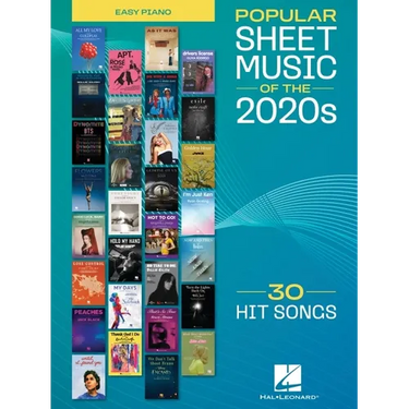 Popular Sheet Music of the 2020s: 30 Hit Songs Arranged for Easy Piano with Lyrics and Chord Names