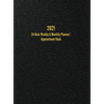 2021 24-Hour Weekly & Monthly Planner/ Appointment Book: Dot Grid Calendar (8.5" x 11")