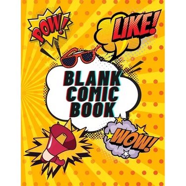Blank Comic Book: Create Your Own Comics For KIDS and ADULTS 120 pages, Large Big 8.5" x 11"