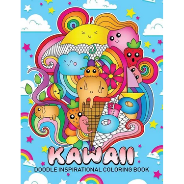 Doodle Kawaii Inspirational Coloring Book: Cute Doodles Good Vibes Designs Stress Relieving Unique Design