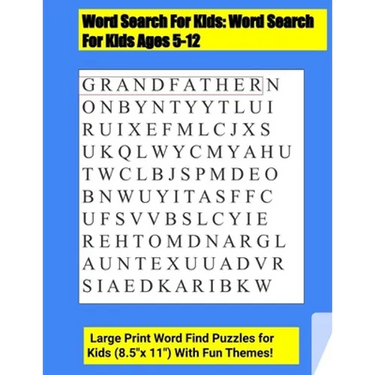 Word Search For Kids: Word Search For Kids Ages 5-12 . Large Print Word Find Puzzles for Kids (8.5"x 11") With Fun Themes!