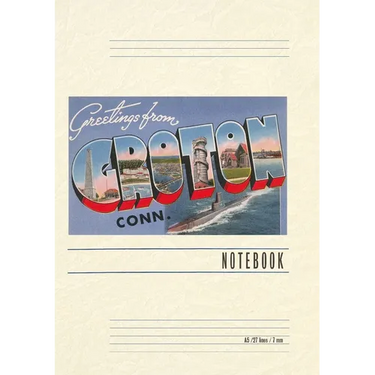 Vintage Lined Notebook Greetings from Groton