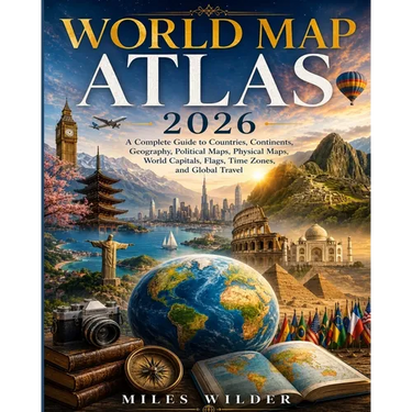 World Map Atlas 2026: A Complete Guide to Countries, Continents, Geography, Political Maps, Physical Maps, World Capitals, Flags, Time Zones, and Glob