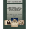 IRA M Petersime & Son V. Robbins U.S. Supreme Court Transcript of Record with Supporting Pleadings
