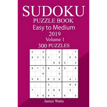 300 Easy to Medium Sudoku Puzzle Book 2019