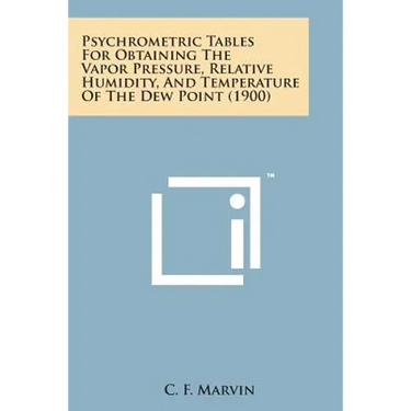 Psychrometric Tables for Obtaining the Vapor Pressure, Relative Humidity, and Temperature of the Dew Point (1900)