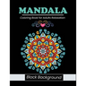 Mandala coloring book for adults relaxation Black Background: stress relieving black mandala designs