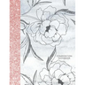 Composition Notebook: Glitter and Floral Large Wide Rule Lines with Page Numbers