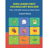 Kids Learn First Vocabulary Builder FULL COLORS Cartoons Flash Cards English Malay: Easy Babies Basic frequency sight words dictionary COLORFUL pictur