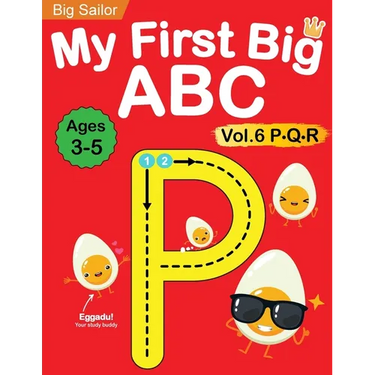 My First Big ABC Book Vol.6: Preschool Homeschool Educational Activity Workbook with Sight Words for Boys and Girls 3 - 5 Year Old: Handwriting Practi