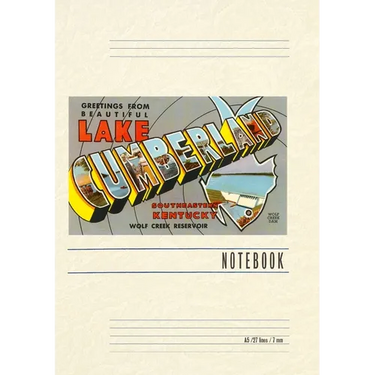 Vintage Lined Notebook Greetings from Beautiful Lake Cumberland, Kentucky