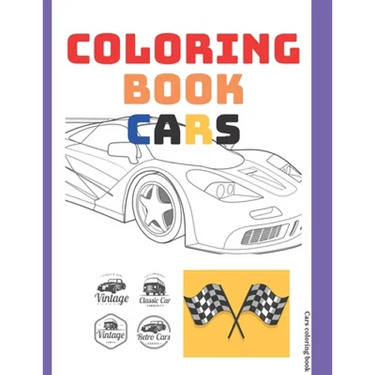 Coloring Book Cars: book activity for adult, antistress, relaxing, detent black page, blank page drawn page 100 pages 8.25 x 11