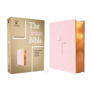 The Jesus Bible, ESV Edition, Leathersoft Over Board, Pink
