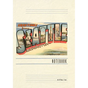 Vintage Lined Notebook Greetings from Seattle