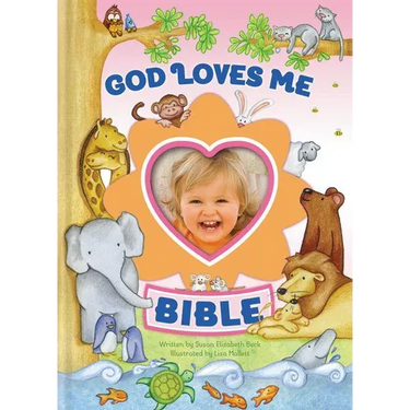 God Loves Me Bible, Newly Illustrated Edition: Photo Frame on Cover