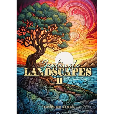 Zentangle Landscapes Coloring Book for Adults 2: Landscape Coloring Book for adults 2 beautiful zentangle landscapes and nature scenes zentangle lands