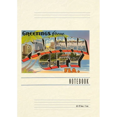 Vintage Lined Notebook Greetings from Panama City, Florida