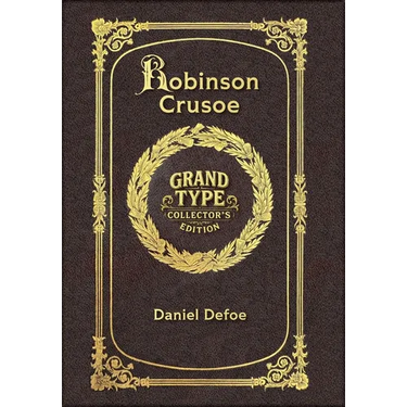 Large Print - Robinson Crusoe - Grand Type Collector's Edition - Matte Hardcover with Dust Jacket