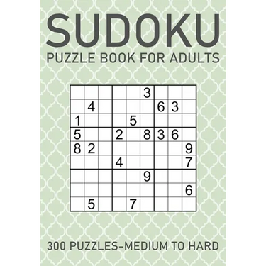 Sudoku Puzzle Book for Adults - 300 Puzzles - Medium to Hard