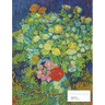 Vintage Flower Painting on Blue
