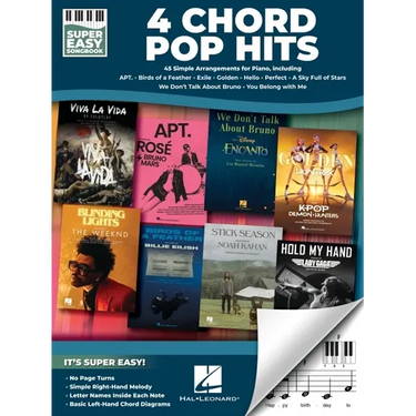 4 Chord Pop Hits - Super Easy Songbook - 45 Simple Arrangements for Piano