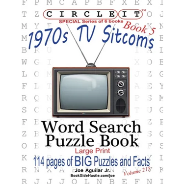 Circle It, 1970s Sitcoms Facts, Book 5, Word Search, Puzzle Book