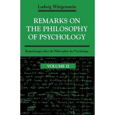 Remarks on the Philosophy of Psychology, Volume 2