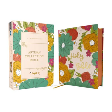 Niv, Artisan Collection Bible, Cloth Over Board, Multi-Color/Floral, Red Letter, Comfort Print