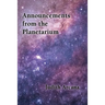 Announcements from the Planetarium