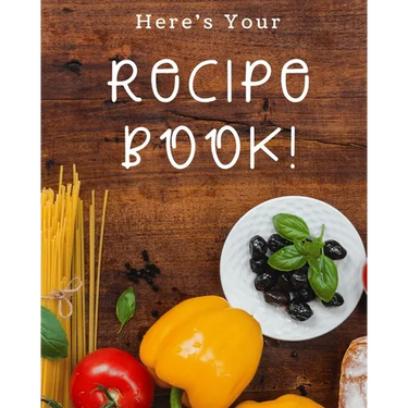 Here's Your Recipe Book!: A great size (8.5 x 11 in) - a nice size with enough writing space to jot down everything needed.