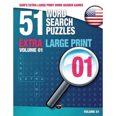 Sam's Extra Large Print Word Search Games - 51 Word Search Puzzles, Volume 1: Brain-stimulating puzzle activities for many hours of entertainment