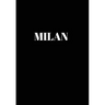 Milan: Hardcover Black Decorative Book for Decorating Shelves, Coffee Tables, Home Decor, Stylish World Fashion Cities Design
