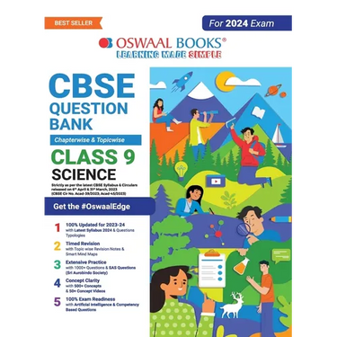 Oswaal CBSE Class 9 Science Question Bank (2024 Exam)