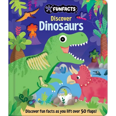 Discover Dinosaurs: Lift-The-Flap Book: Board Book with Over 50 Flaps to Lift!