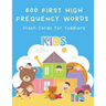 600 First High Frequency Words Flash Cards for Toddlers: Fun learning animal, alphabet letter A-Z, numbers, shapes and colors flashcards vocabulary En