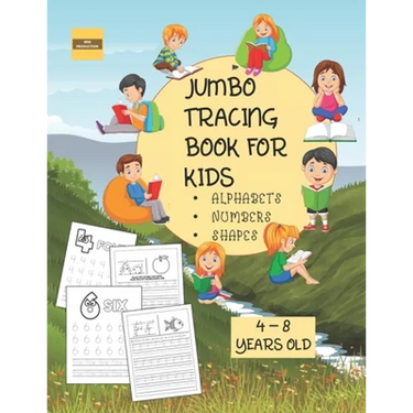 Jumbo Tracing Book For Kids ( Alphabet, Numbers and Shapes): More than 100 Tracing Pages! Suitable for kids from 4 to 8 years old