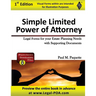 Simple Power of Attorney: Fillable Legal Forms for your Estate Planning Needs with Supporting Documents