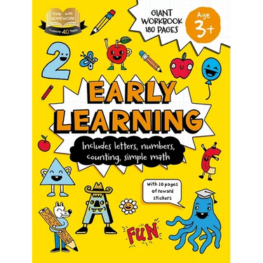 Help with Homework: 3+ Early Learning: Includes Letters, Numbers, Counting, Simple Math, and 10 Pages of Reward Stickers