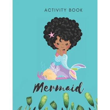 Mermaid Activity Book: Tracing Puzzles - 30 Pages - Paperback - Made In USA - Size 8.5x11 for Children
