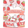 Sketchbook: 120 Blank Pages w/ mini Kawaii character (Sketchbook for Kids)